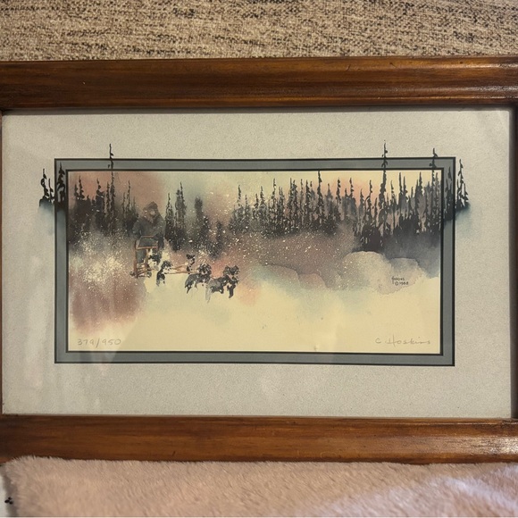 Studio C Alaskan painting by C. Hoskins 379/950 1988